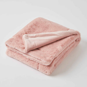 Faux Fur Pink Blanket for baby. Shop all Pilbeam now at Sticky Fingers Children's boutique, Niddrie, Melbourne