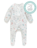 Load image into Gallery viewer, Purebaby - Zip Growsuit Blossom Friends, Sticky Fingers Children&#39;s Boutique
