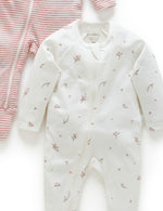 Load image into Gallery viewer, Purebaby Zip Growsuit Vanilla Blossom, Sticky Fingers Children&#39;s Boutique
