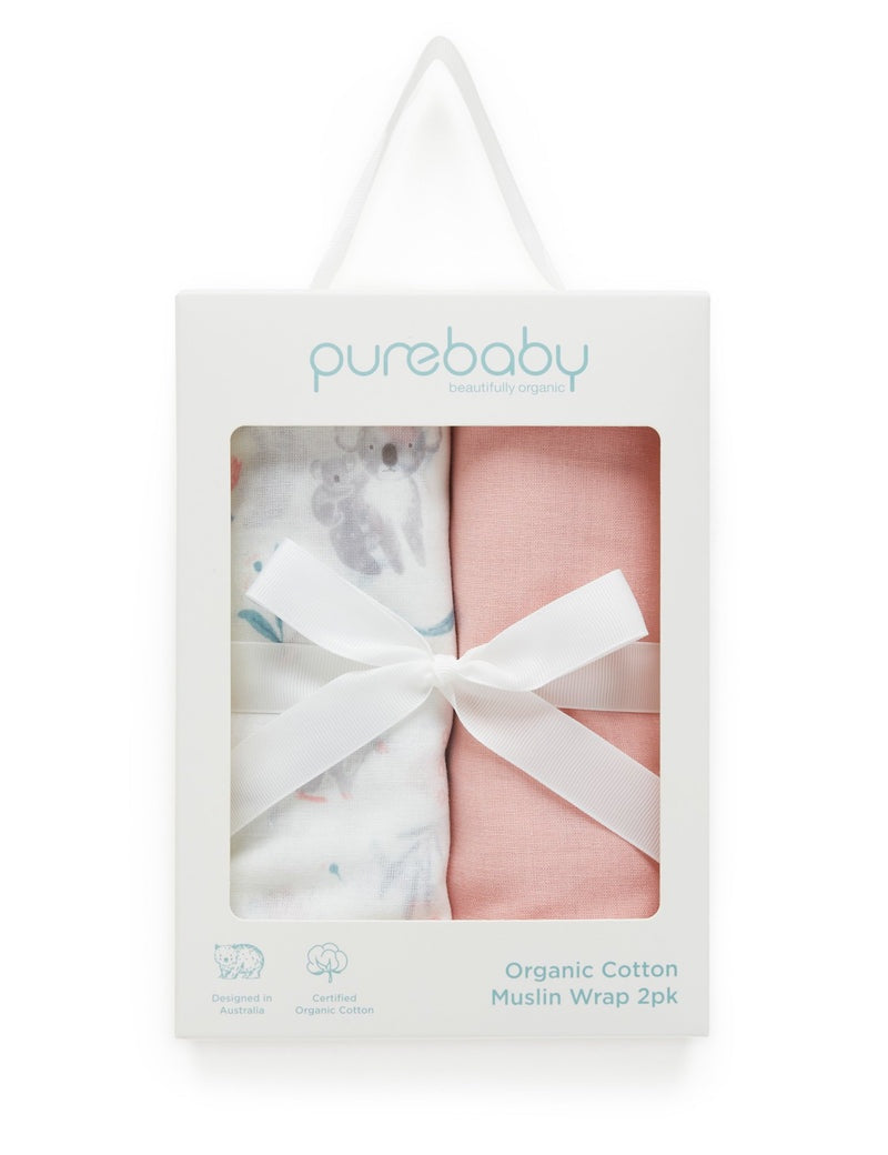 Purebaby - Muslin Wrap Gift Pack Blossom Friends