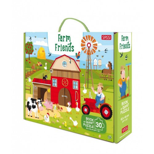 Sassi - Book  & Giant Puzzle Farm Friends