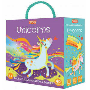 Sassi - 3D Puzzle & Book Set Unicorns