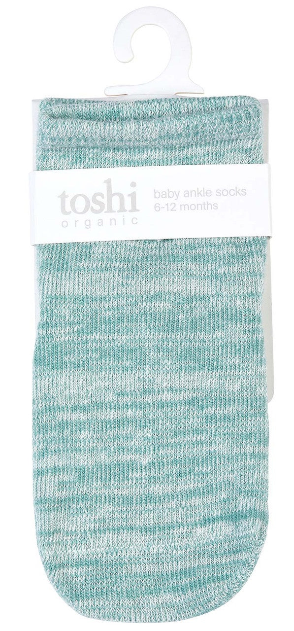 Toshi - Organic Socks Ankle Marle Jade