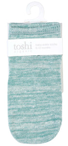 Toshi - Organic Socks Ankle Marle Jade