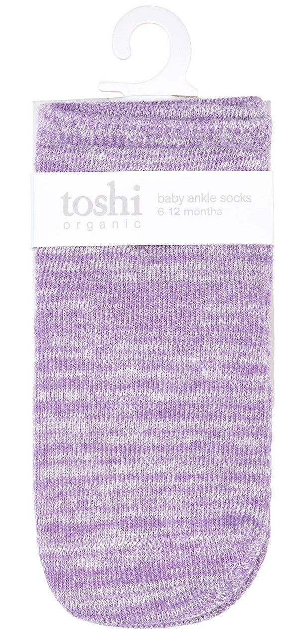 Toshi - Organic Socks Ankle Marle Lavender