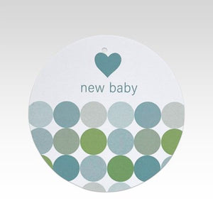 Rhicreative - Gift Tag - New Baby Mint Spot