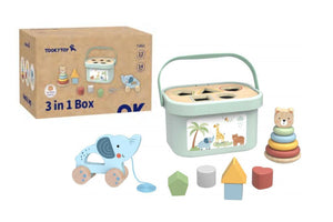 Tooky Toy - 3 IN 1 Toy Box