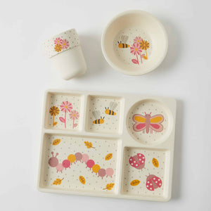 Jiggle & Giggle - Dinner Set - LITTLE CRITTERS PINK BAMBOO 3PC