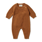 Load image into Gallery viewer, Wilson &amp; Frenchy - Knitted Cable Growsuit - Spice
