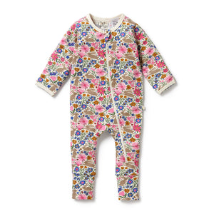 Wilson & Frenchy - Bunny Hop Organic Zipsuit With Feet
