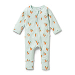 Load image into Gallery viewer, Wilson &amp; Frenchy - Cute Carrots Organic Zipsuit With Feet
