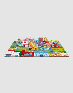 Sassi - 3D Puzzle & Book Set Vehicles