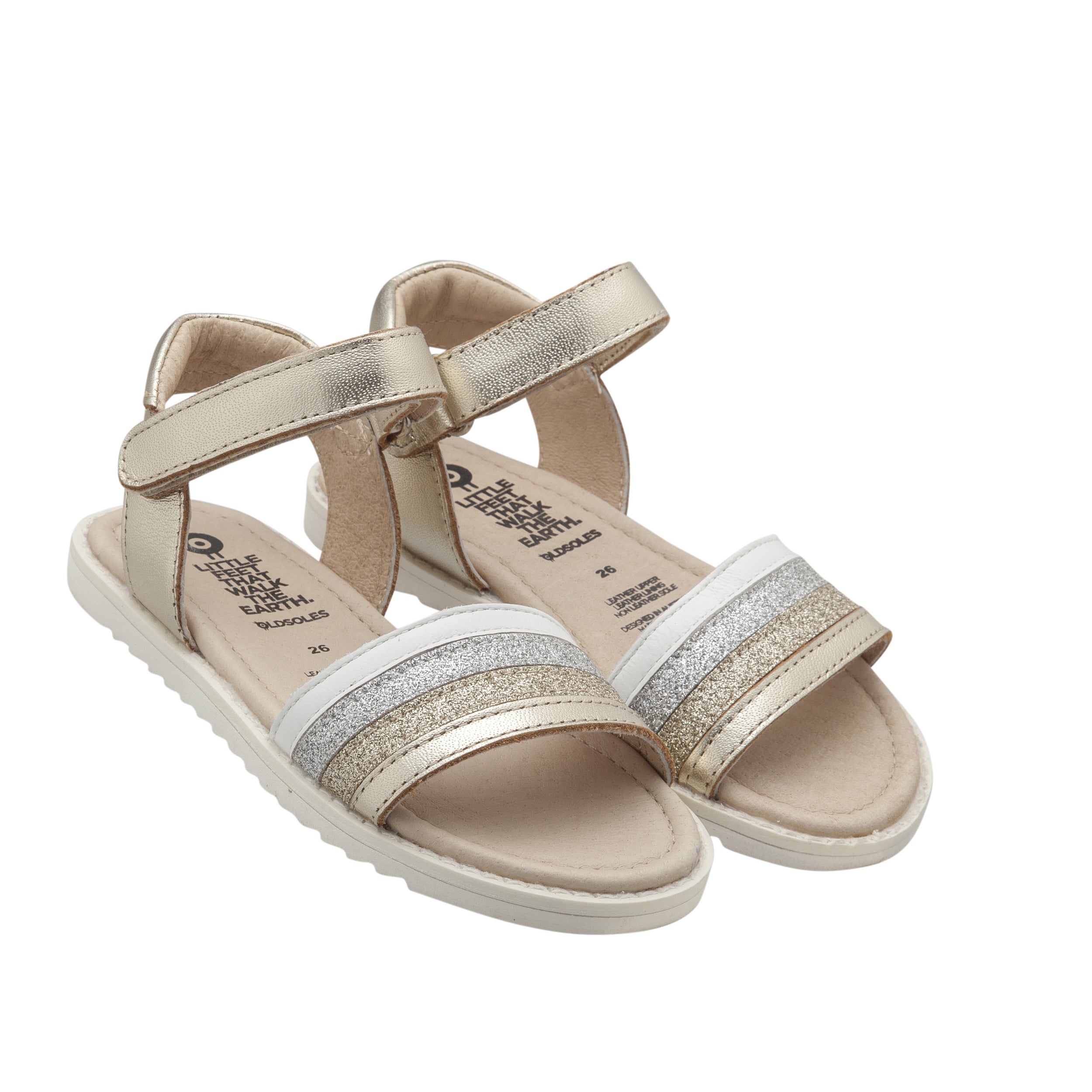 shop at Sticky Fingers Children's Boutique, Niddrie, Melbourne. Colour pop sandal in silver. Girls Sandals. Old Sole Shoes. 