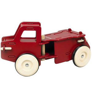 Moover Red Dump Truck, Wooden Ride On Toy, Sticky Fingers Children's Boutique