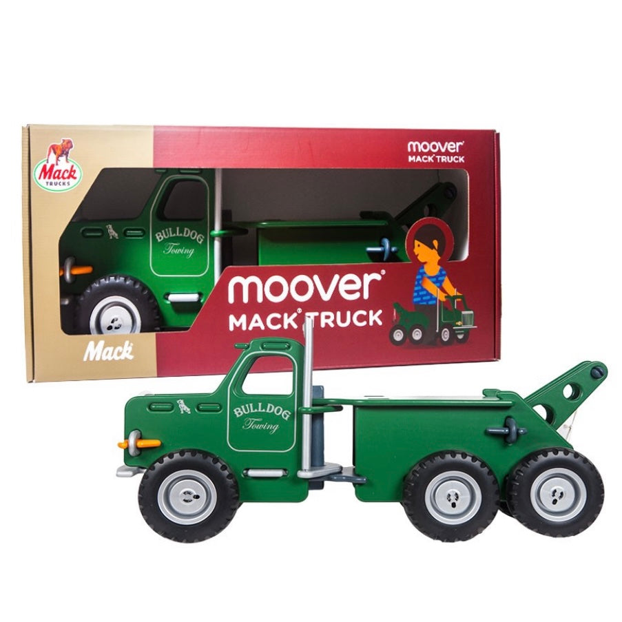 Moover Ride On Mack Truck Green, Wooden Toys, Sticky Fingers Children's Boutique