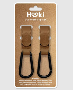 Hooki - Pram Clip Set Tan