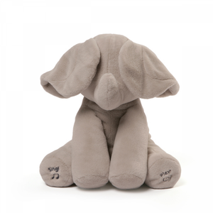 Animated Peek A Boo Elephant , Jasnor Gund, Baby Gift, Baby Plush Toy, Sticky Fingers Children's Boutique